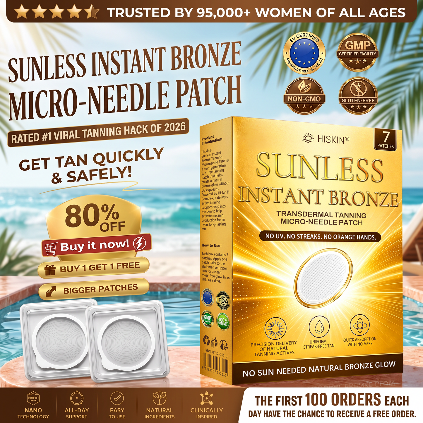 𝑶𝒇𝒇𝒊𝒄𝒊𝒂𝒍 𝑺𝒕𝒐𝒓𝒆 | ☀️ 𝐇𝐢𝐬𝐤𝐢𝐧® 𝐒𝐮𝐧𝐥𝐞𝐬𝐬 𝐈𝐧𝐬𝐭𝐚𝐧𝐭 𝐁𝐫𝐨𝐧𝐳𝐞 𝐓𝐚𝐧𝐧𝐢𝐧𝐠 𝐌𝐢𝐜𝐫𝐨𝐧𝐞𝐞𝐝𝐥𝐞 𝐏𝐚𝐭𝐜𝐡 (𝐉𝐮𝐬𝐭 𝐨𝐧𝐜𝐞 𝐚 𝐝𝐚𝐲) 𝐕𝐢𝐬𝐢𝐛𝐥𝐞 𝐁𝐫𝐨𝐧𝐳𝐞 𝐆𝐥𝐨𝐰 𝐢𝐧 𝟕 𝐃𝐚𝐲𝐬 ✅ 𝐍𝐨 𝐔𝐕, 𝐍𝐨 𝐎𝐫𝐚𝐧𝐠𝐞, 𝐍𝐨 𝐒𝐭𝐫𝐞𝐚𝐤𝐬, 𝐍𝐨 𝐃𝐇𝐀, 𝐍𝐨 𝐌𝐞𝐬𝐬.