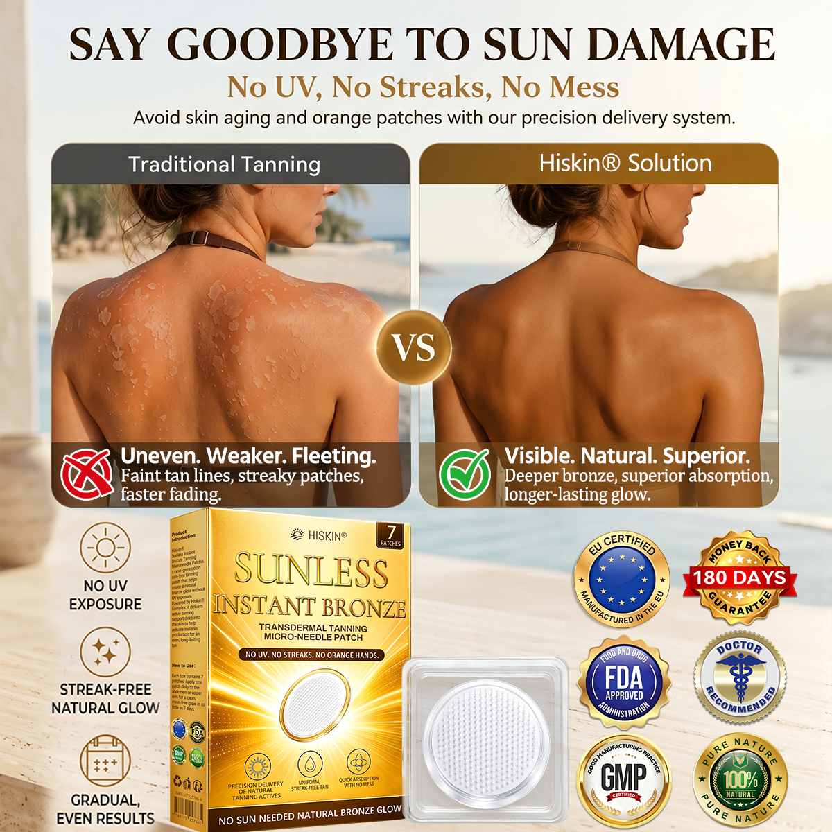 𝑶𝒇𝒇𝒊𝒄𝒊𝒂𝒍 𝑺𝒕𝒐𝒓𝒆 | ☀️ 𝐇𝐢𝐬𝐤𝐢𝐧® 𝐒𝐮𝐧𝐥𝐞𝐬𝐬 𝐈𝐧𝐬𝐭𝐚𝐧𝐭 𝐁𝐫𝐨𝐧𝐳𝐞 𝐓𝐚𝐧𝐧𝐢𝐧𝐠 𝐌𝐢𝐜𝐫𝐨𝐧𝐞𝐞𝐝𝐥𝐞 𝐏𝐚𝐭𝐜𝐡 (𝐉𝐮𝐬𝐭 𝐨𝐧𝐜𝐞 𝐚 𝐝𝐚𝐲) 𝐕𝐢𝐬𝐢𝐛𝐥𝐞 𝐁𝐫𝐨𝐧𝐳𝐞 𝐆𝐥𝐨𝐰 𝐢𝐧 𝟕 𝐃𝐚𝐲𝐬 ✅ 𝐍𝐨 𝐔𝐕, 𝐍𝐨 𝐎𝐫𝐚𝐧𝐠𝐞, 𝐍𝐨 𝐒𝐭𝐫𝐞𝐚𝐤𝐬, 𝐍𝐨 𝐃𝐇𝐀, 𝐍𝐨 𝐌𝐞𝐬𝐬.