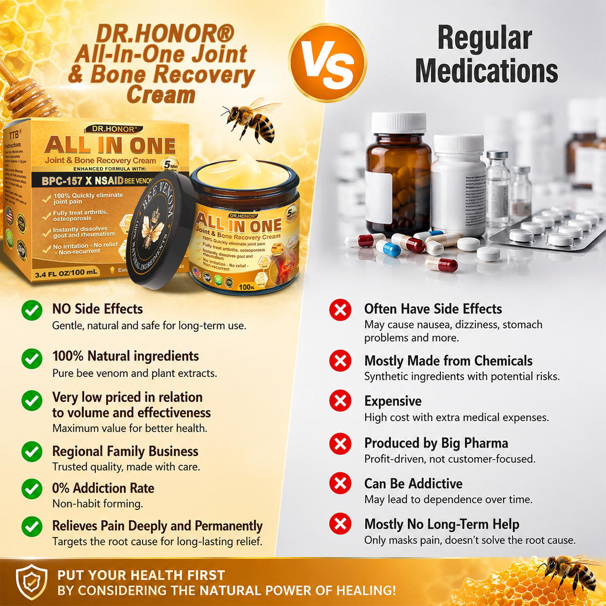 DR.HONOR® All-In-One Joint & Bone Recovery Cream🎉🎉(Specially for older adults)