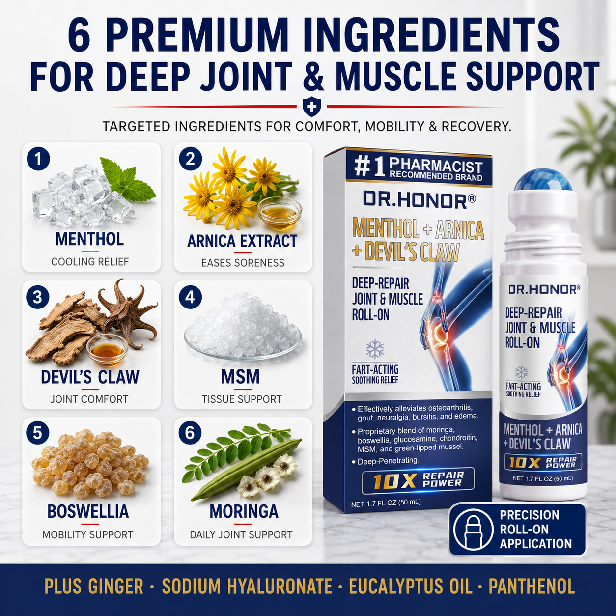 DR.HONOR 9-in-1 Repair Complex for targeted joint and muscle relief
